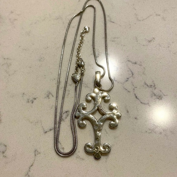 Brighton Jewelry - 31” Chain Brighton Cross With Pouch